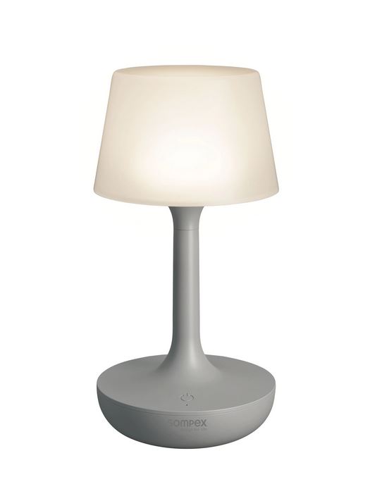 Sompex Dekoleuchte GINN grau RGBW-Akku-Tischleuchte (weiß und farbig)