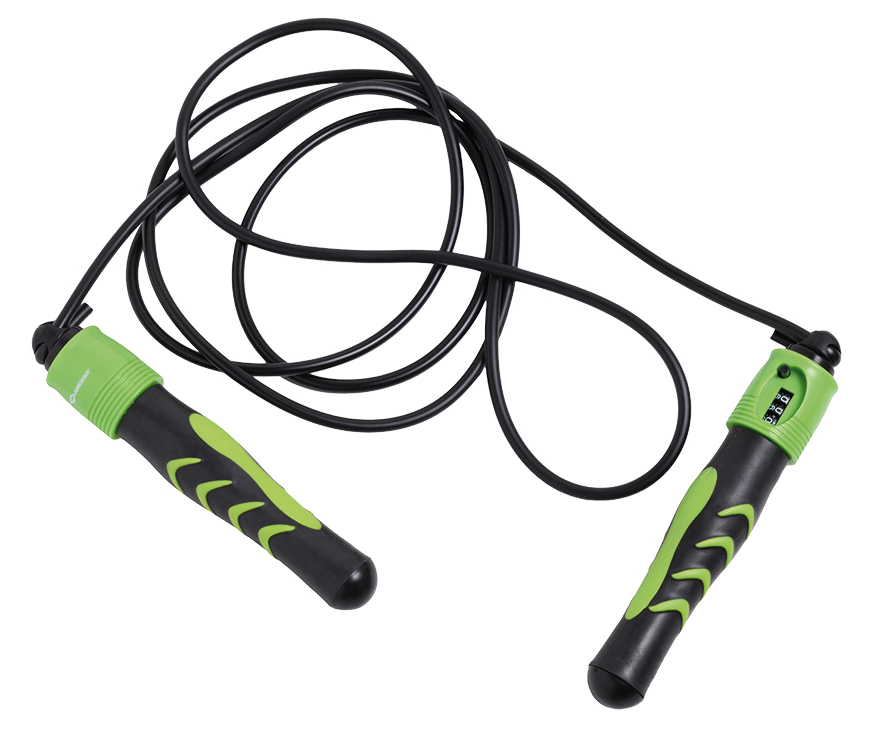 Schildkröt Springseil Jump Rope mit Zählwerk schwarz-grünes Springseil