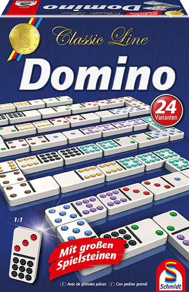 Schmidt Spiele Classic Line Domino mit extra großen Spielfiguren 