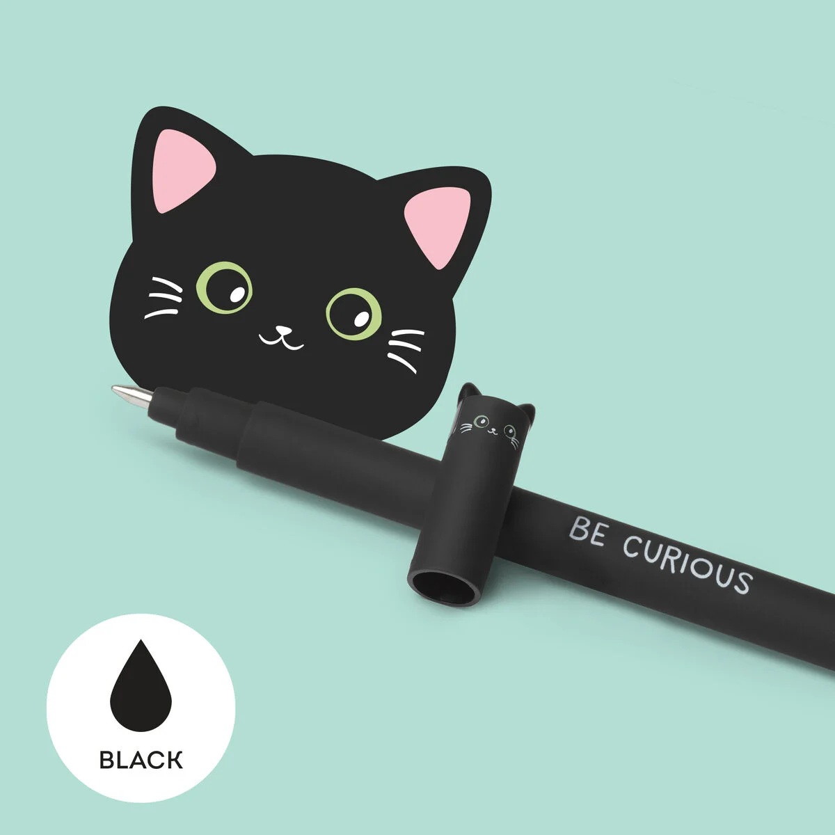 Legami Erasable Gel Pen - Kitty schwarze Katze