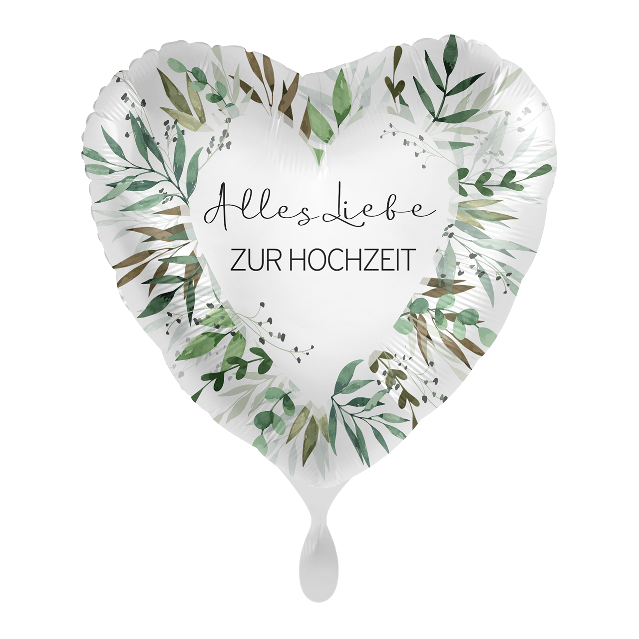 Folienballon Herz Alles Liebe zur Hochzeit 17"