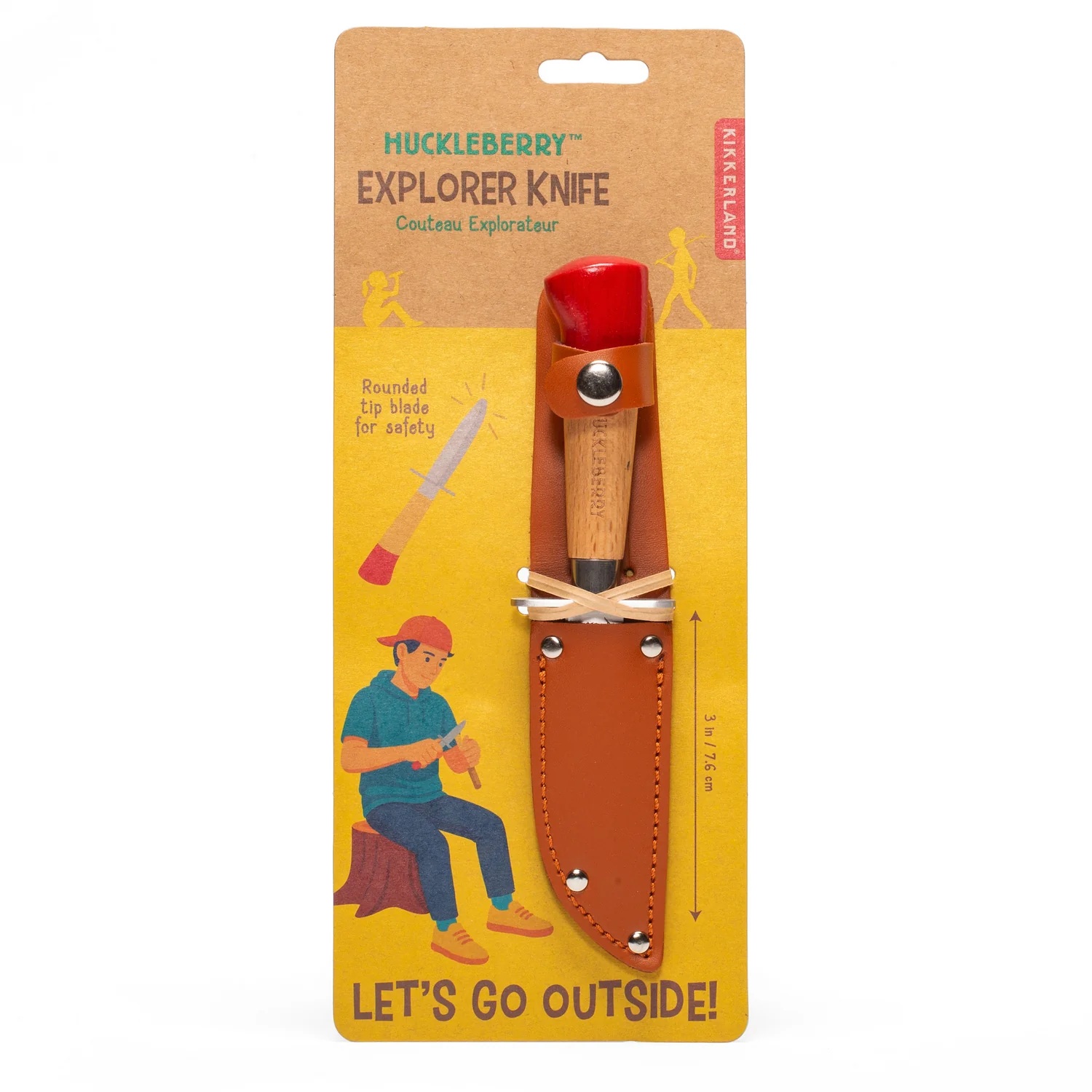 Huckleberry Schnitzmesser für Kinder – Explorer Knife (Fahrtenmesser für Outdoor & Natur)