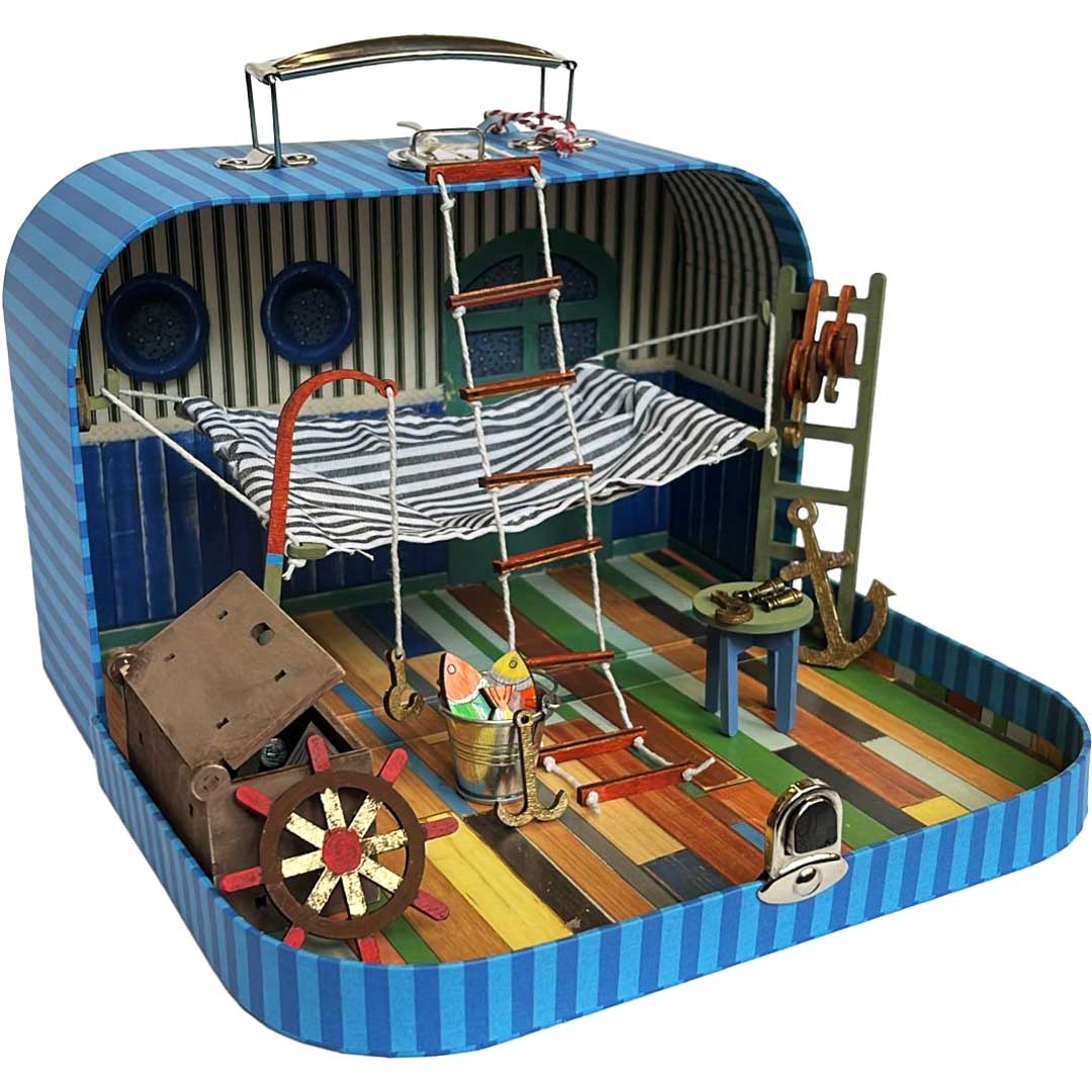Sam und Julia Mäusehaus to go Opa Seemanns Kajüte Puppenhaus DIY