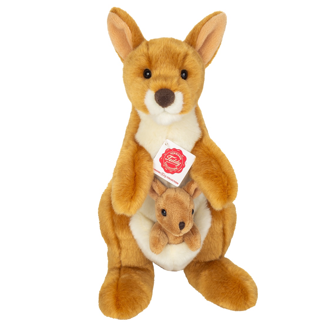 Hermann Teddy Känguruh mit Baby 30 cm Stofftier