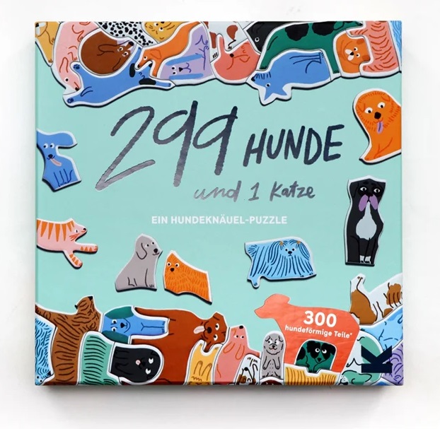 Laurence King Verlag Puzzle 299 Hunde und 1 Katze Ein Hundeknäuel-Puzzle