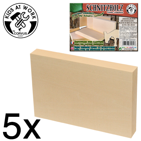 Kids at Work BV Lindenholz A6 20 mm 5er Set