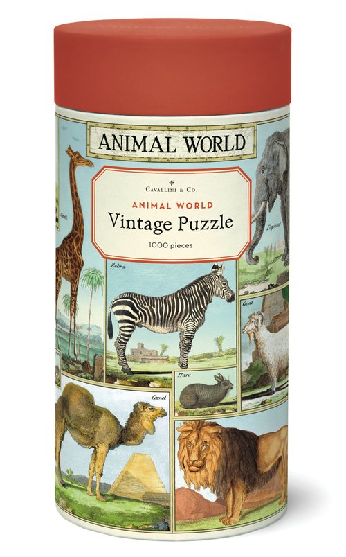 Cavallini & Co. Vintage Puzzle  Animal World   1000 Teile 