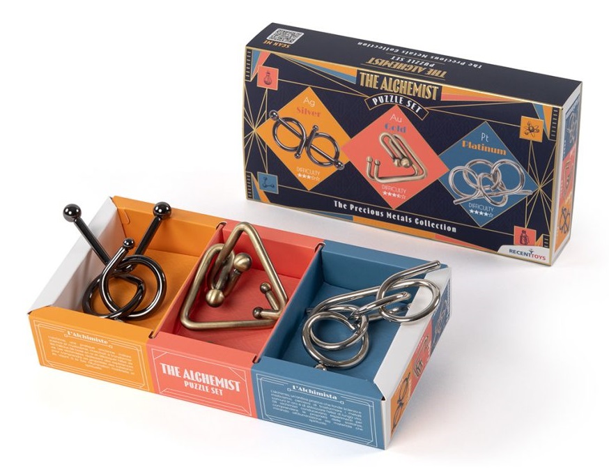 Recenttoys Metall-Geduldsspiel The Alchemist Puzzle Set of 3 