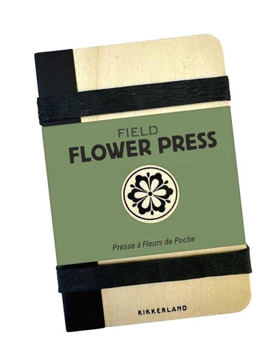 Kickerland Feldblumenpresse - Field Flower Press  in Buchform für unterwegs
