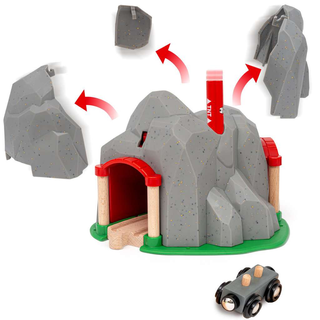 BRIO Eisenbahn Tunnel mit Sprengfunktion