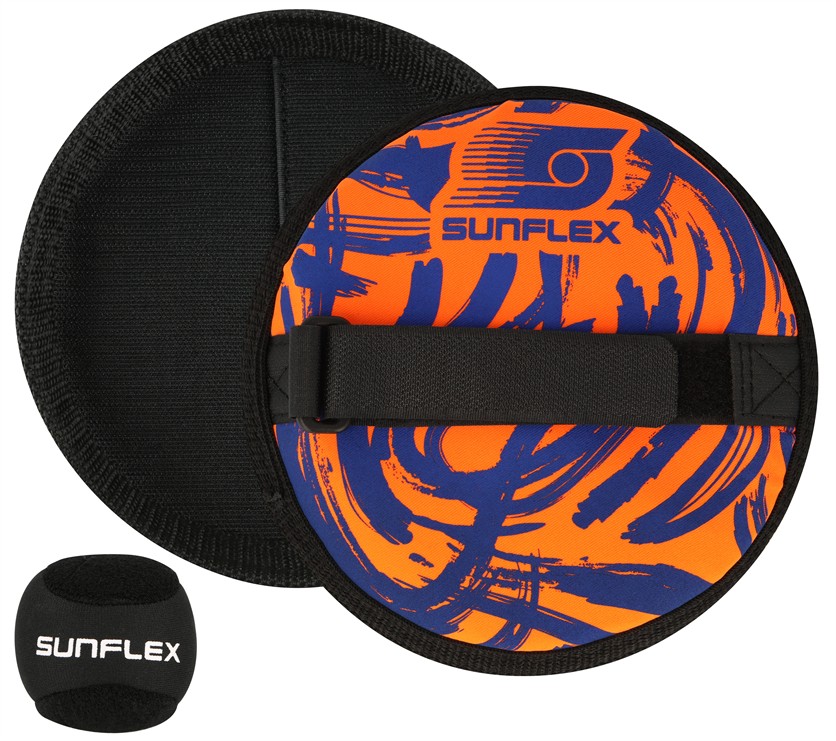 Sunflex Sure Catch Set Funky Scribble Klettball, Wurfspiel für zwei Personen