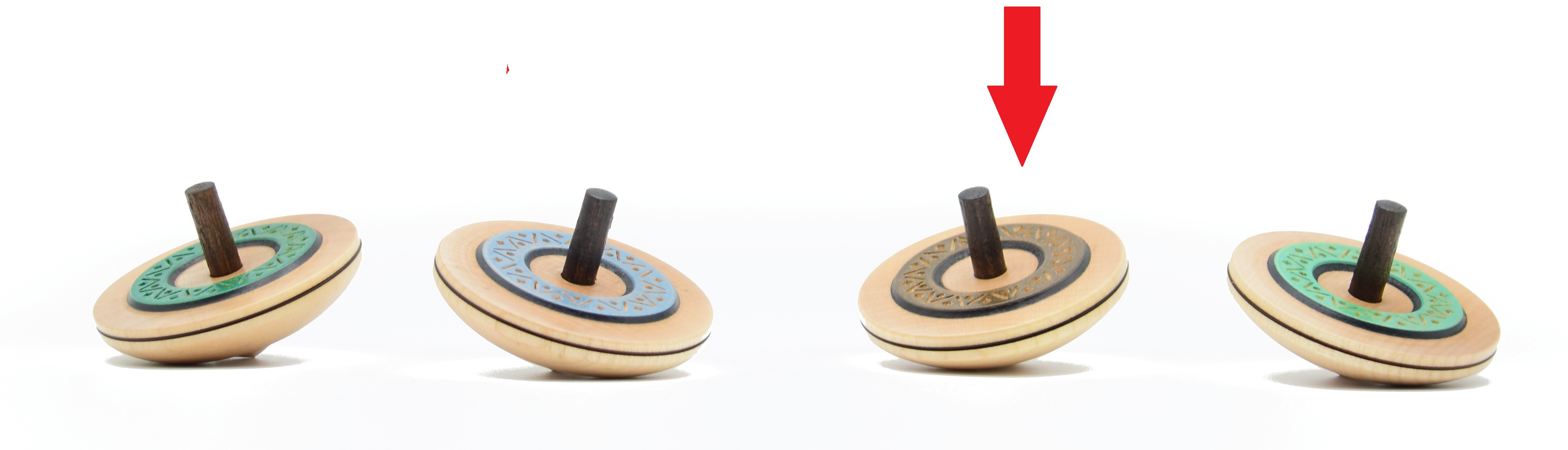 Mader Kreisel Jahreskreisel 2025 braune Anakonda Holzkreisel aus der Kreiselmanufaktur