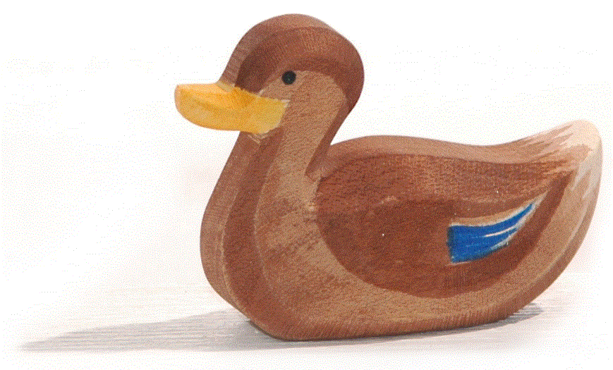 Ostheimer Ente schwimmend Holzfigur