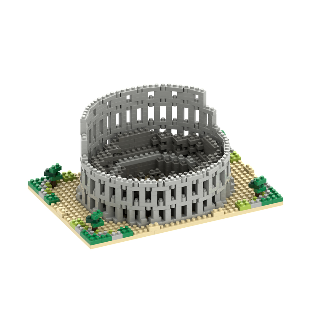 Brixies Kolosseum Rom 896 Mini-Klemmbausteine