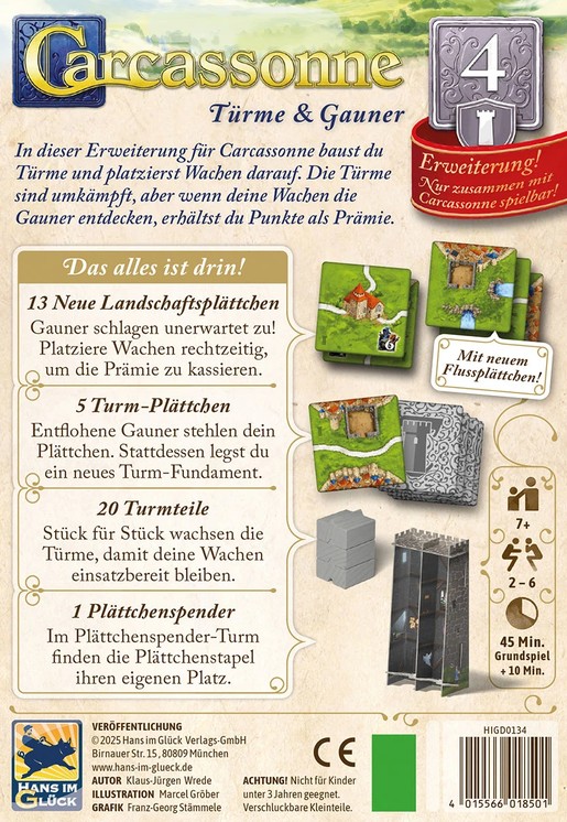 Carcassonne - Türme & Gauner - Die 4. Erweiterung