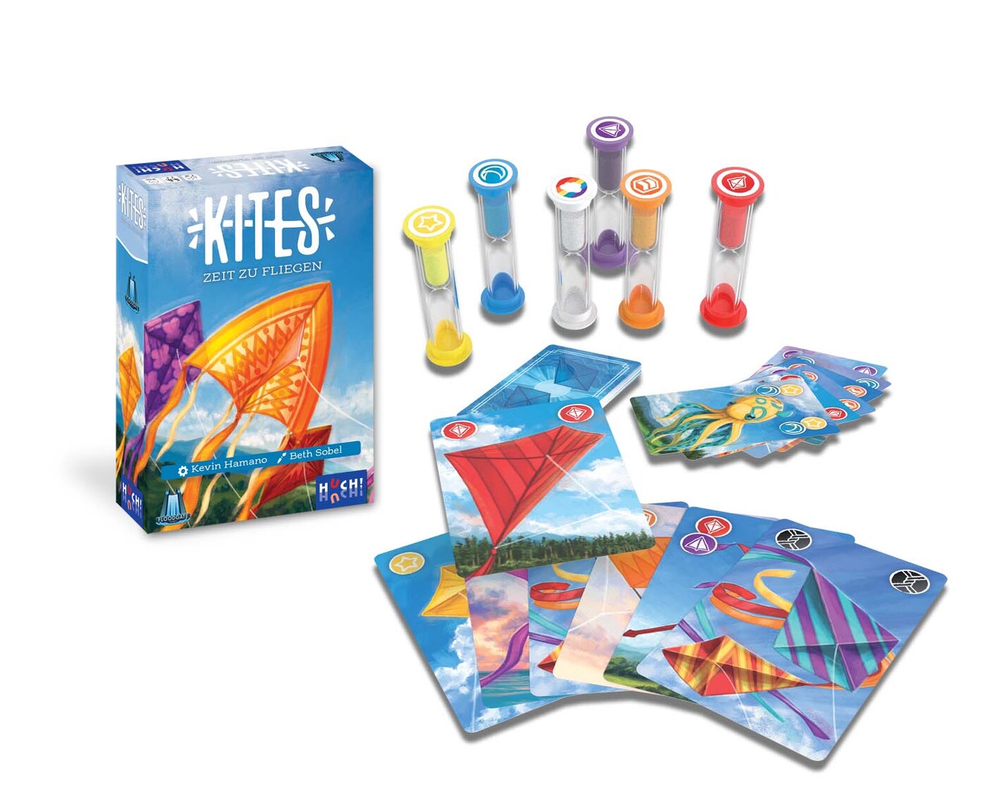 Huch! Kartenspiel Kites - Zeit zu fliegen - schnelles kooperatives Spiel
