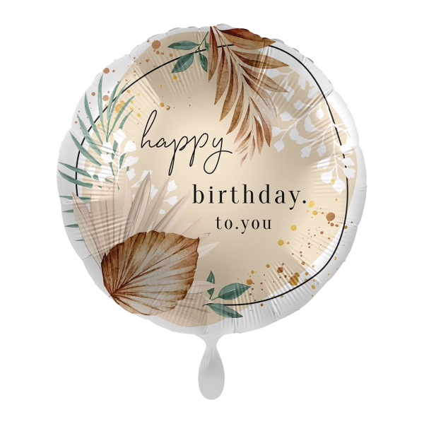 Folienballon rund Bohemian Birthday 18" 