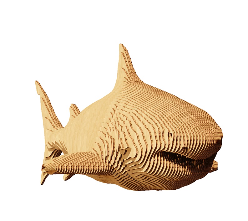 Cartonic 3D Puzzle HAI aus recycelter Pappe Great White Shark