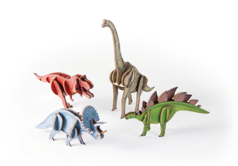 3D Bastelset Dinosaurier aus Holzpappe