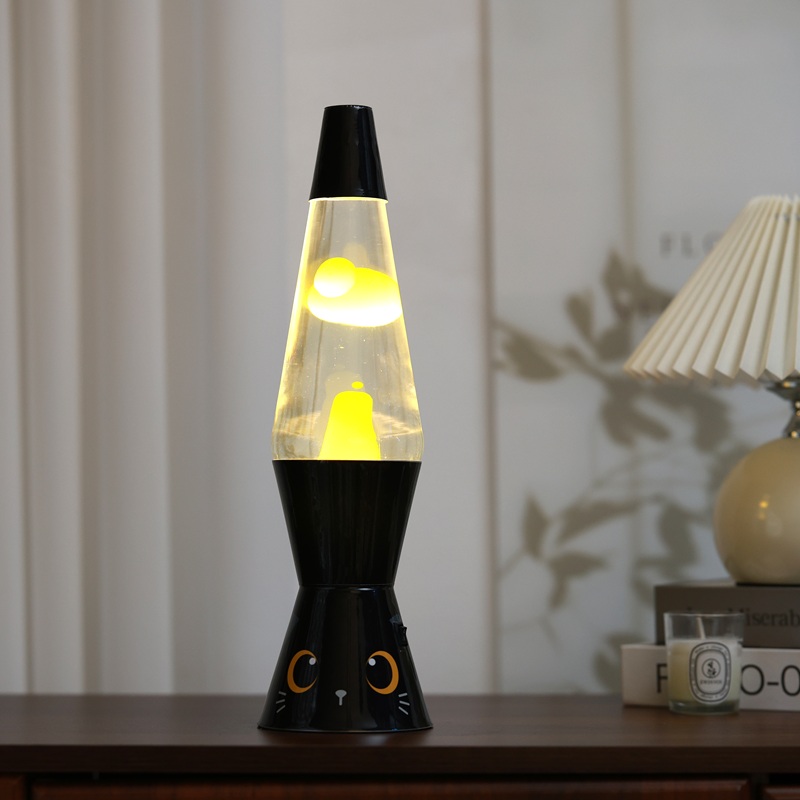 iTotal Spaceship LED Lavalampe BLACK CAT