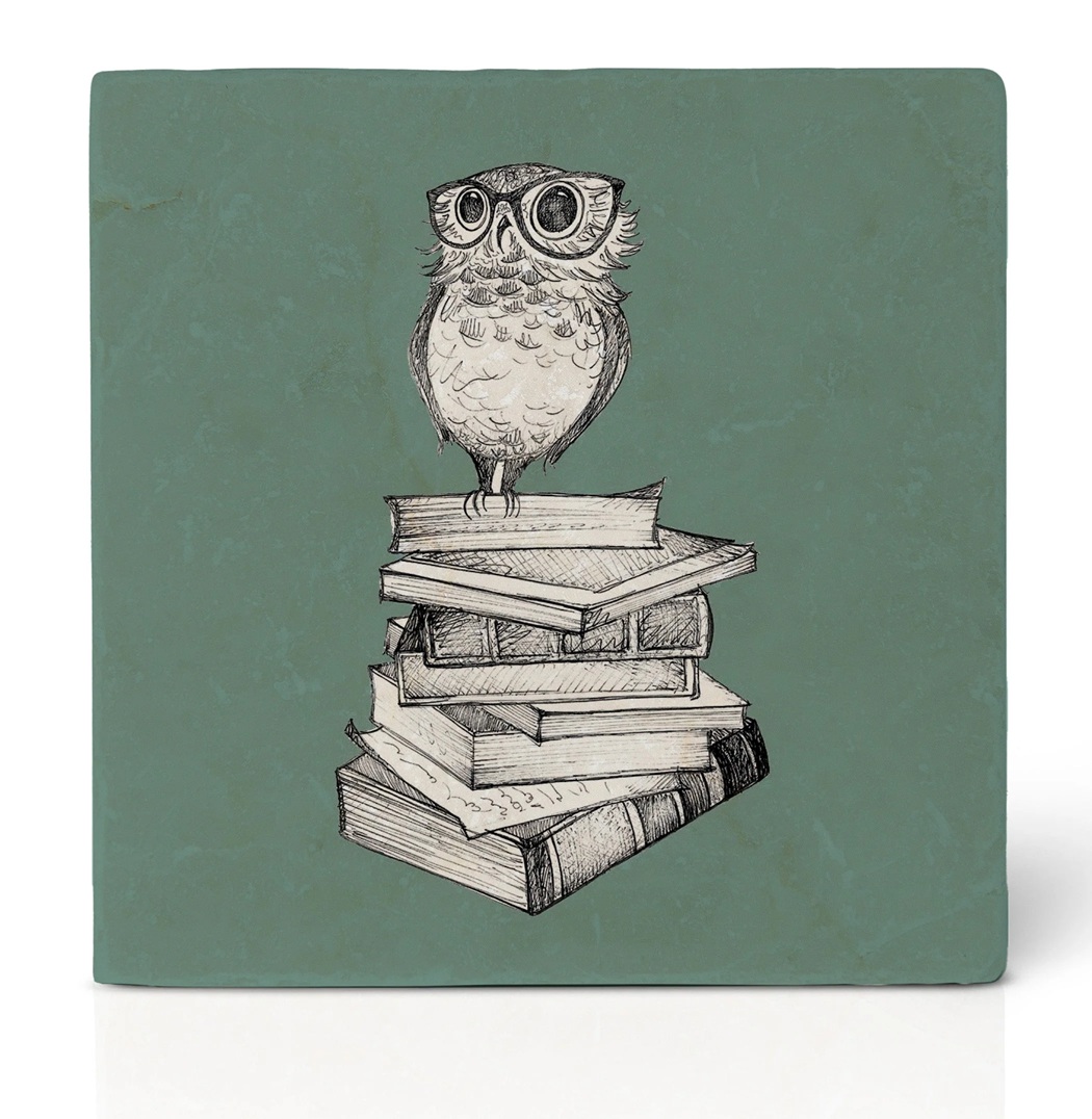 Ligarti Fliesenuntersetzer Büchereule