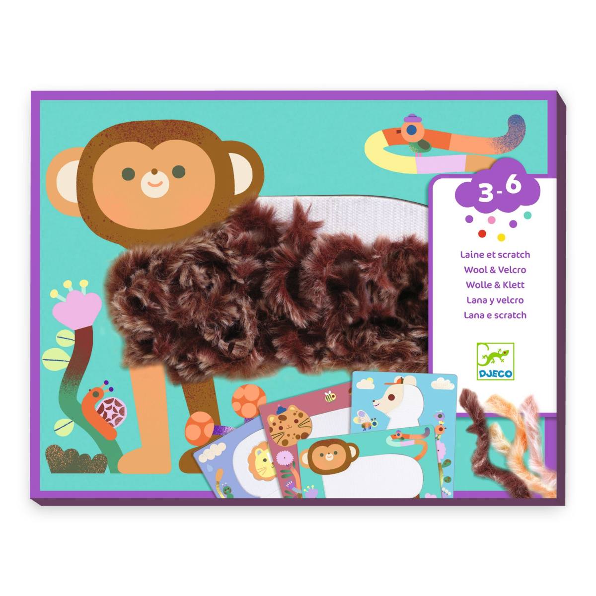 Djeco Bastelset Flauschige Freunde 3 - 6 Jahre