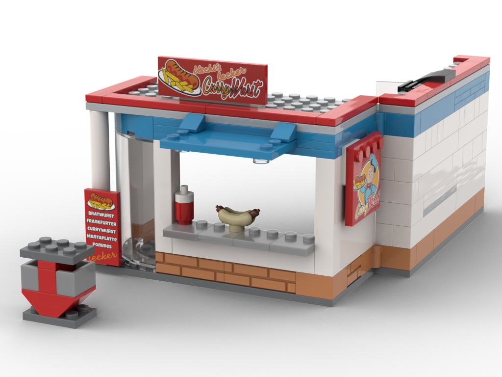 KiddiCraft Klemmbausteinset Uschis Wurstbude mit 189 Teilen und 2 Figuren