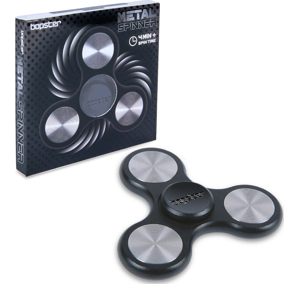 Bopster Metal Fidget Spinner - Black Metall Fidget Toy