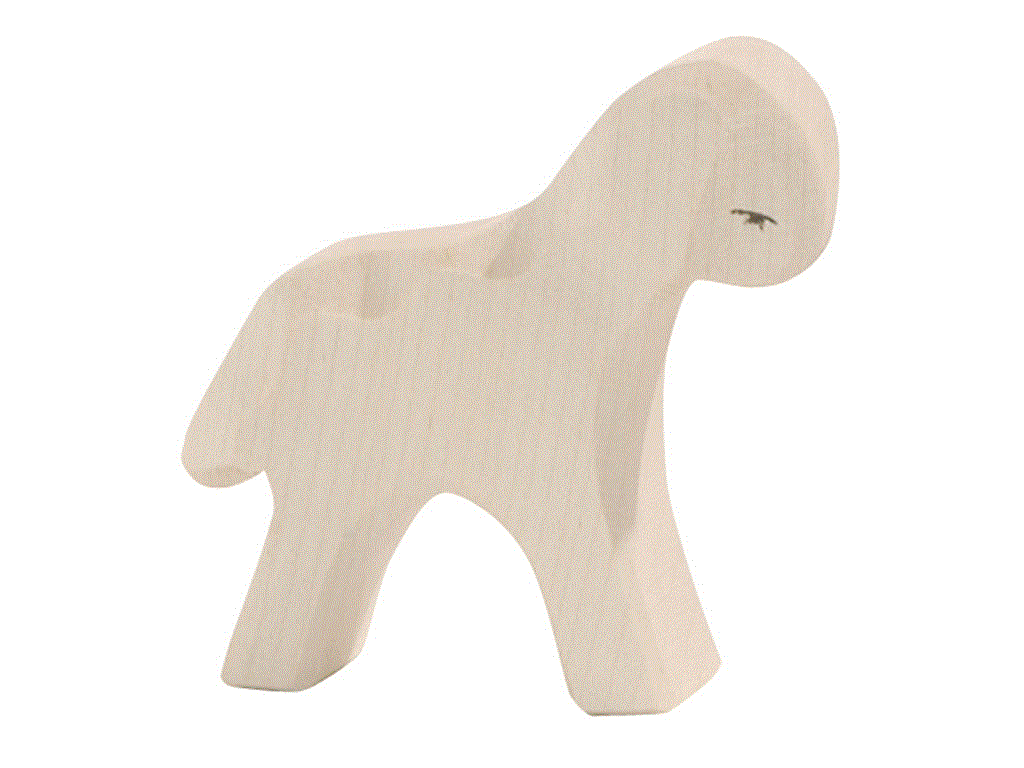 Ostheimer Lamm stehend Holzfigur