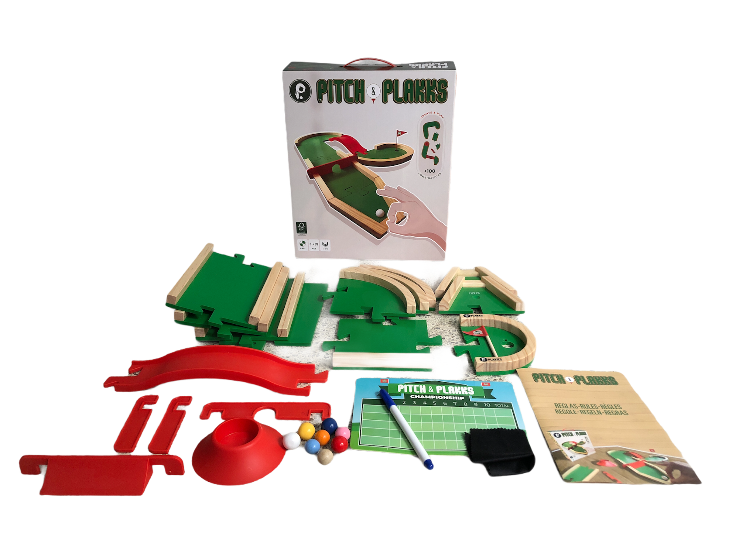 Pitch & PLAKKS Finger-Mini-Golf-Spiel
