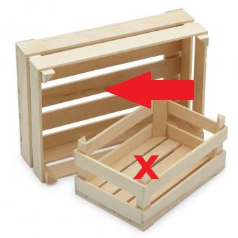 Erzi Obststiege, groß Kaufladen Zubehör