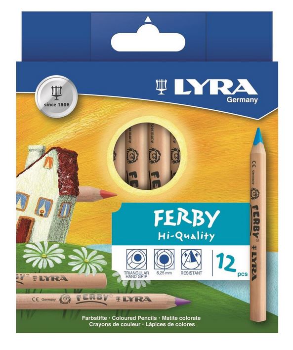 Lyra FERBY natur, Etui/12 12 Buntstifte im Kartonetui 