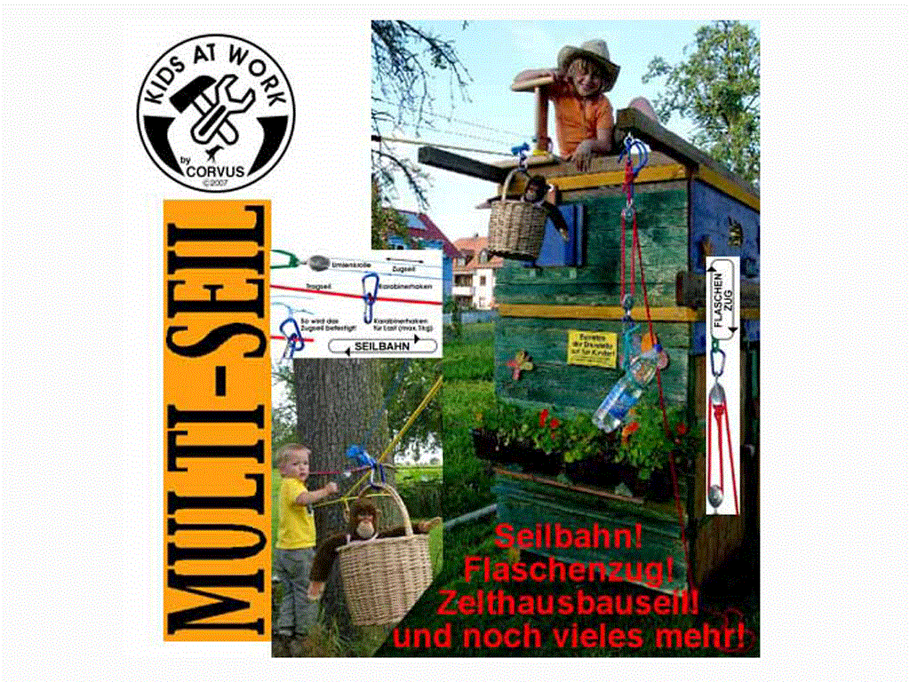 Kids at Work Multiseil Seilbahn 10M 