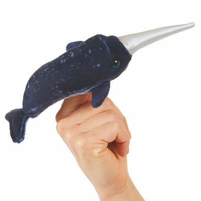 Folkmanis Fingerpuppe Mini Narwhal / Mini Narwal 