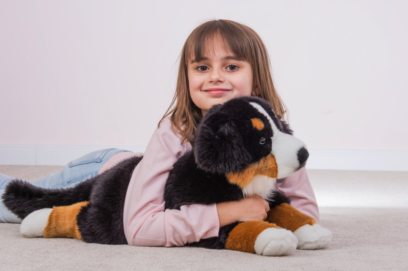 Hermann Teddy Berner Sennenhund liegend 60 cm Stofftier Hund