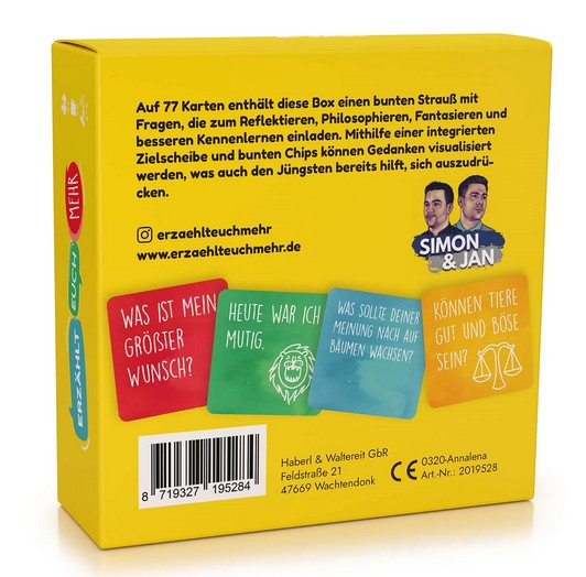 Simon & Jan Karten Erzählt euch mehr für Kids Inspiration für Gespräche
