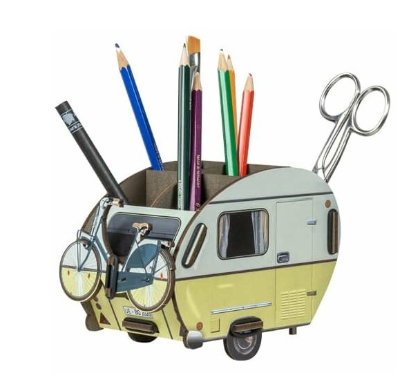 Werkhaus Stiftebox Wohnwagen Stiftehalter ohne Deko/Stifte Werkhaus Stiftebox Wohnwagen Stiftehalter ohne Deko/Stifte