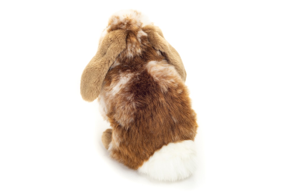 Hermann Teddy Hase sitzend dunkelbraun/weiß gescheckt 20 cm Stofftier