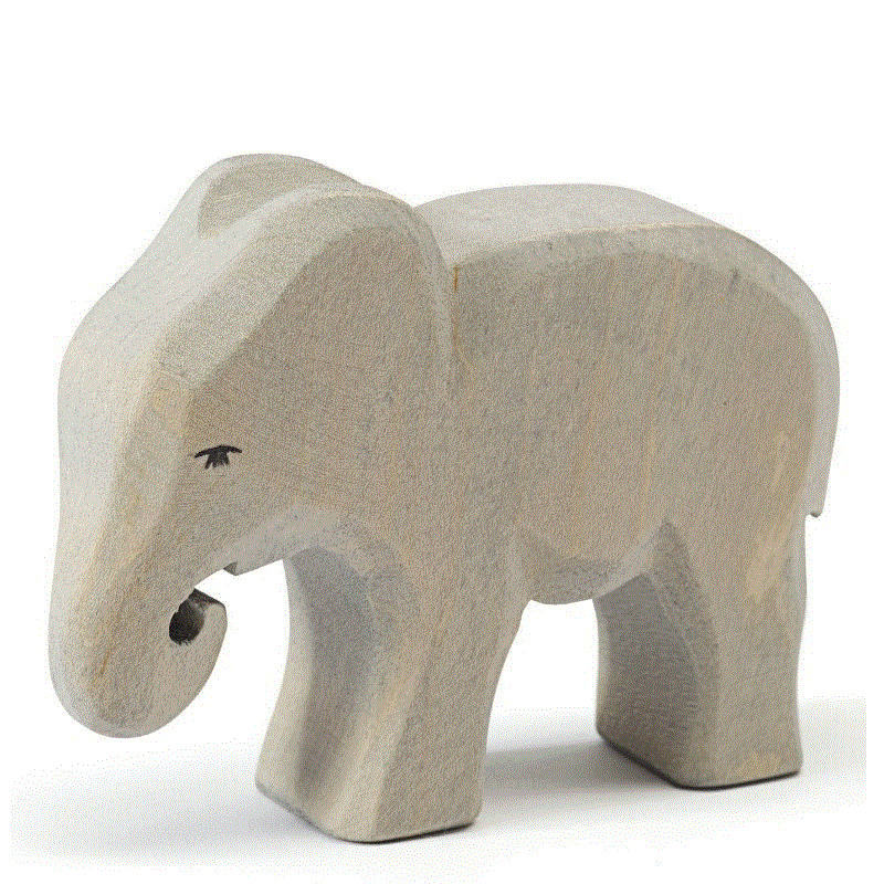 Ostheimer Elefant klein fressend Holzfigur