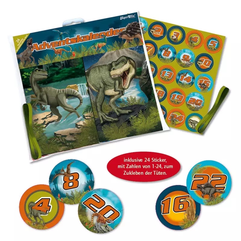 Lutz Mauder TapirElla Adventskalender zum Selbstbefüllen, Dinosaurier
