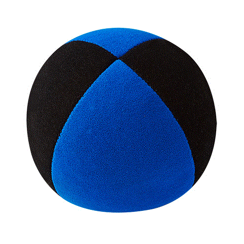 Henrys Beanbag Velours 58 zweifarbig schwarz/blau Superior Jonglierball Made in Germany 