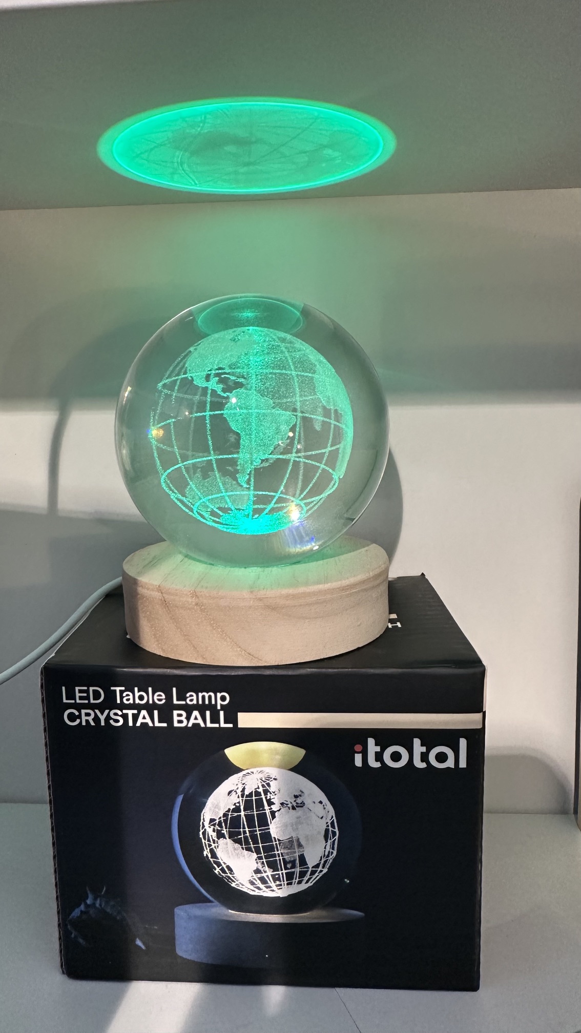 iTotal Kristallkugel-Lampe Welt medium