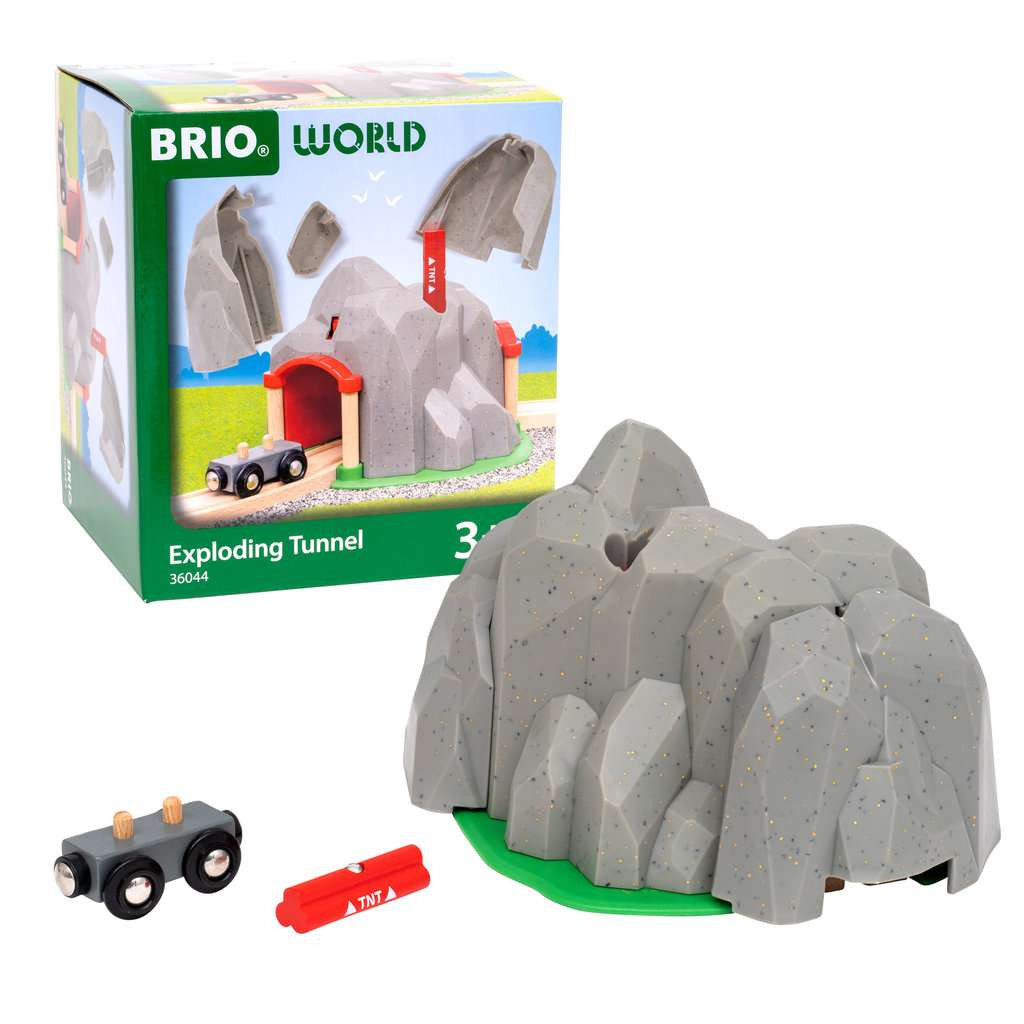 BRIO Eisenbahn Tunnel mit Sprengfunktion