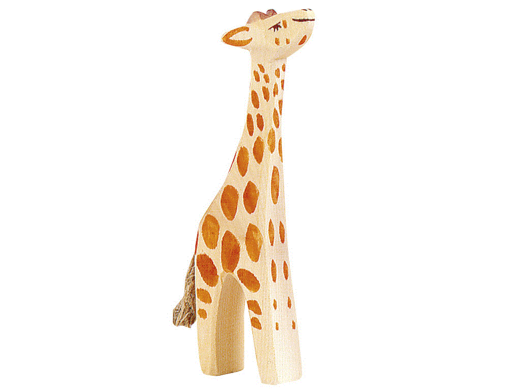 Ostheimer Giraffe klein Kopf hoch Holzfigur