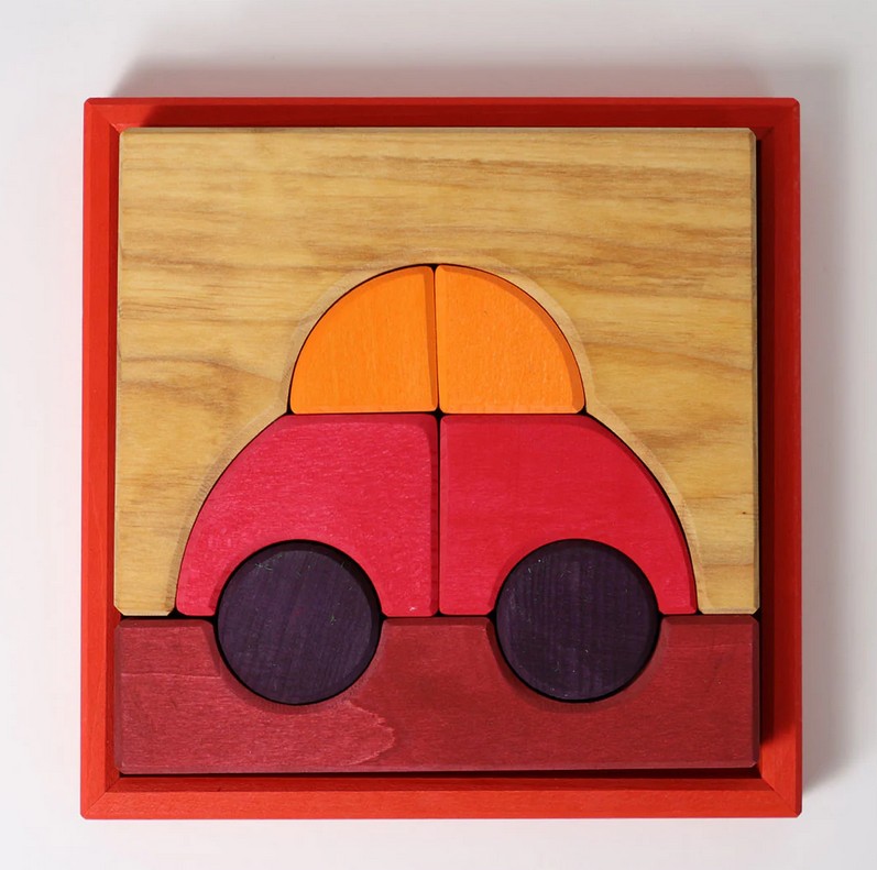 Grimms Bauspiel Rot Holzspielzeug