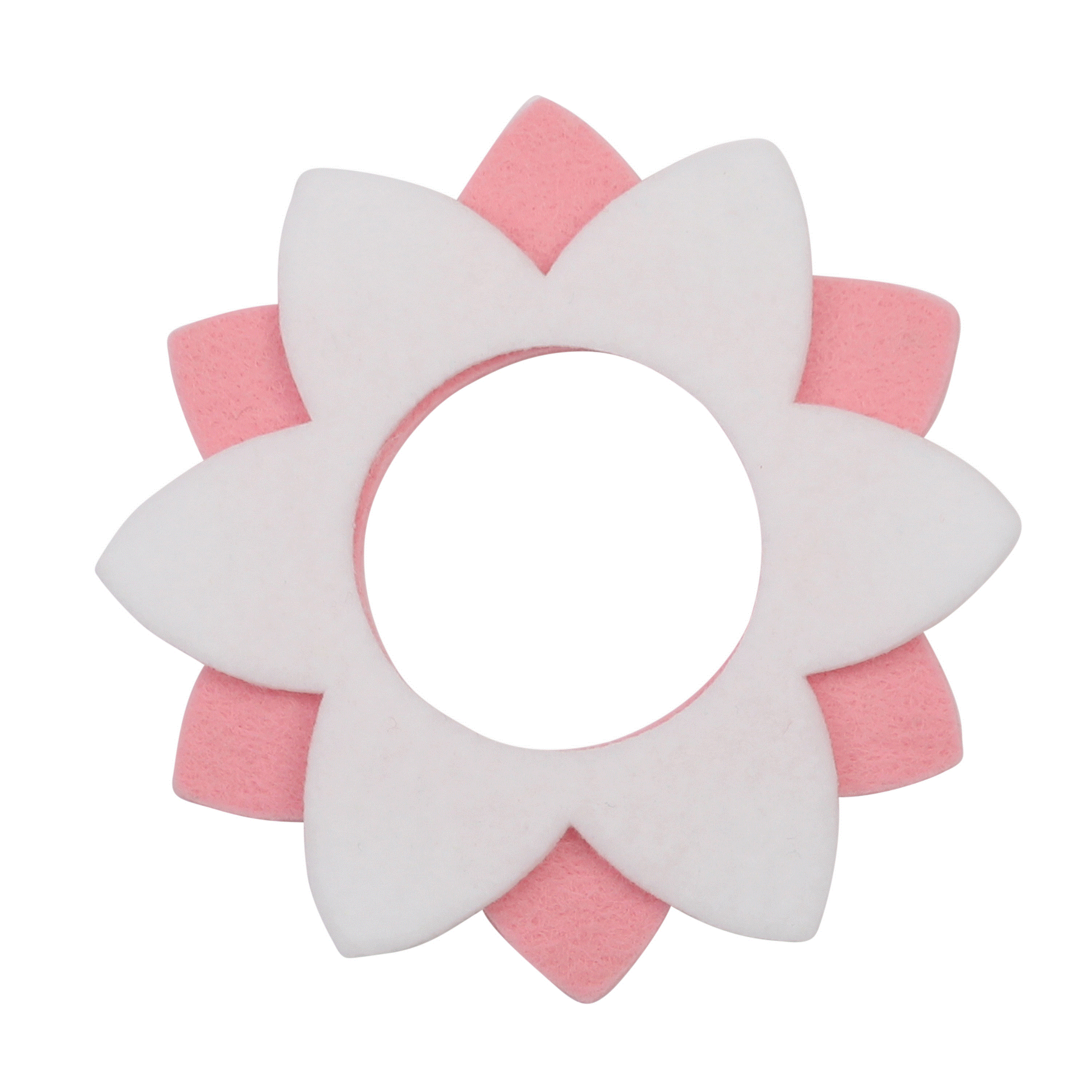 Ahrens Filz Deko Blume Rosa/Weiß 