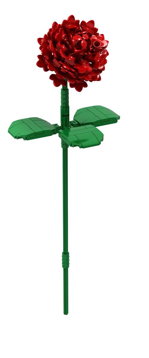 Brixies Plus Rose rot 116 Klemmbausteine