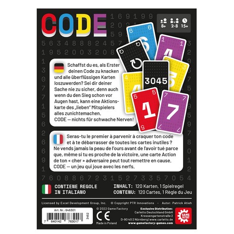 Gamefactory Kartenspiel Code