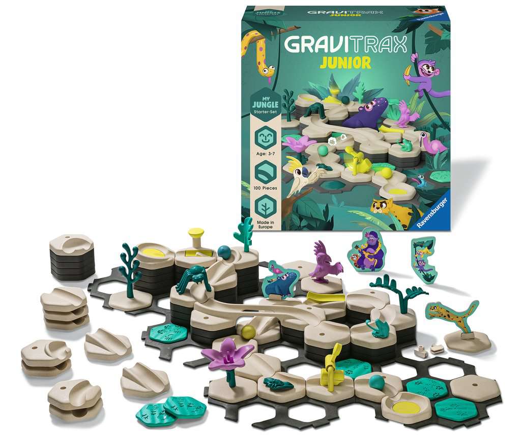 GraviTrax Junior Starter-Set L Jungle Kugelbahn ab 3 Jahren