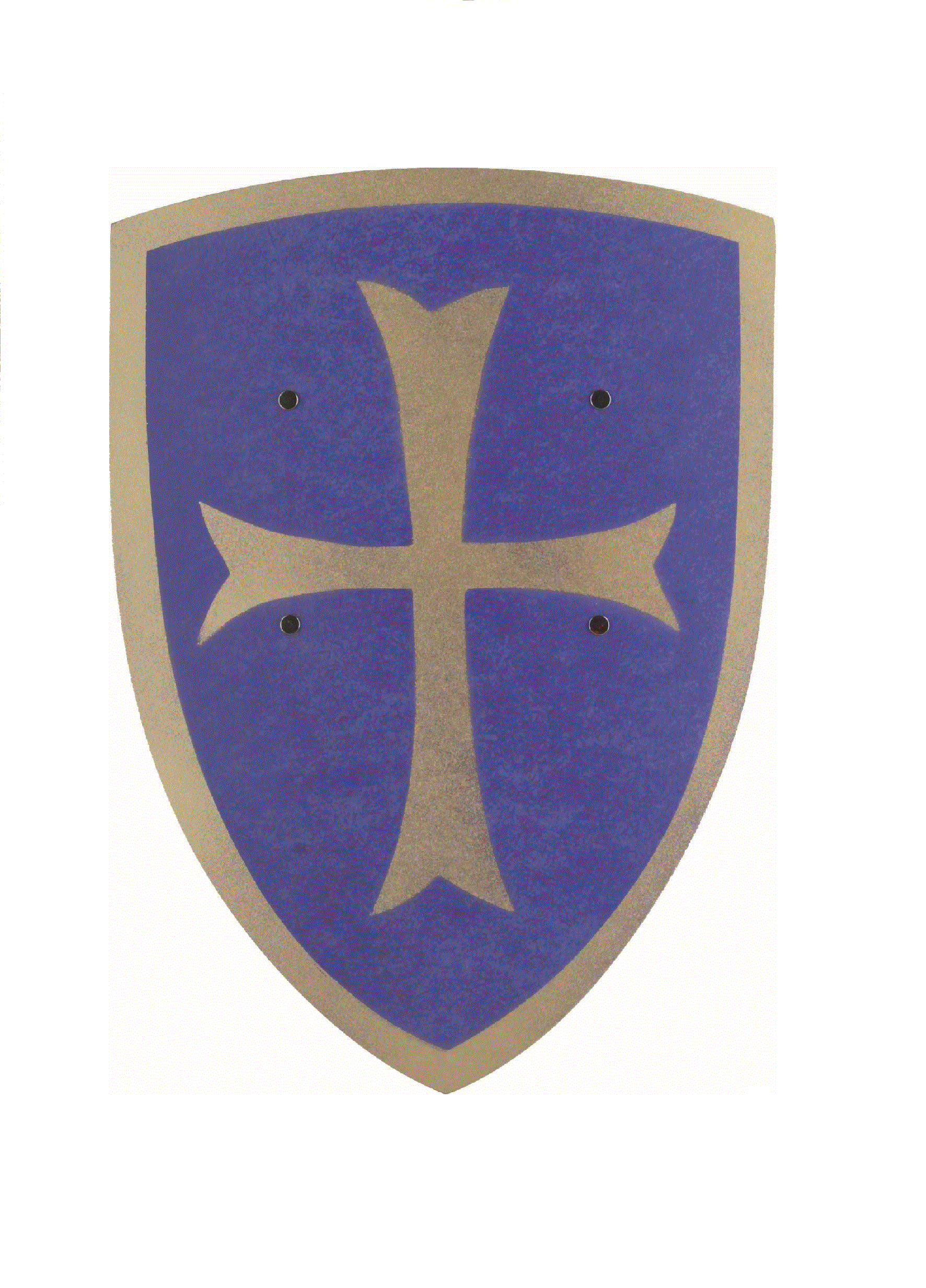 Vah Holzschild klein, Kreuzritter blau/gold